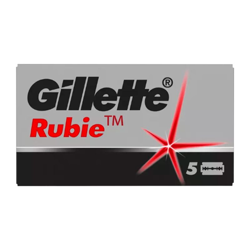 Лезвия Gillette Rubie двустронние 5шт в упаковке, цена за 1 лезвие (5/100/1200)