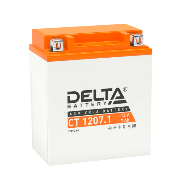#Аккумулятор для мототехники Delta CT 1207.1 (1/8)