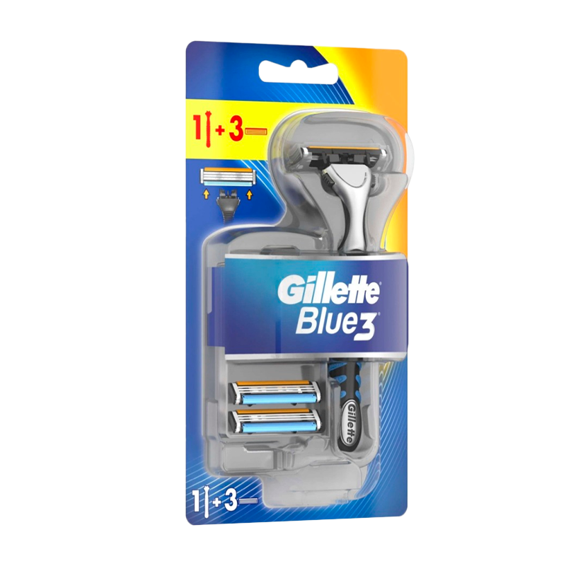 Бритва Gillette BLUE3 3 лезвия пластиковая ручка на карте 10шт. (10/120)