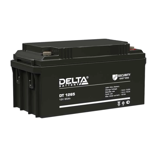 Аккумулятор свинцово-кислотный Delta DT 1265 12V 65Ah