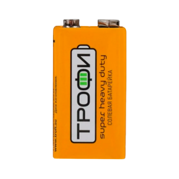 Батарейка Трофи Super Крона 6F22 Shrink 1 Heavy Duty 9V (1/10/500/14000)