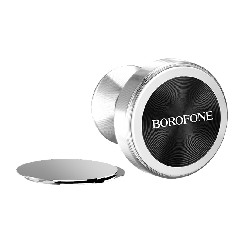 Держатель автомобильный Borofone BH5 липучка магнит серебряный (1/160)