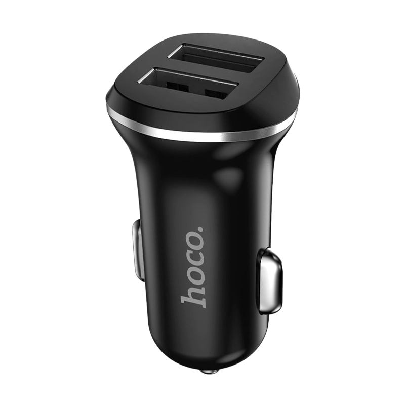 Автомобильное З/У HOCO Z1 2USB 2.1A черный (1/32/128)