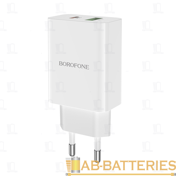 Сетевое З/У Borofone BA56A 1USB/Type-C 20W белый (1/35/140)