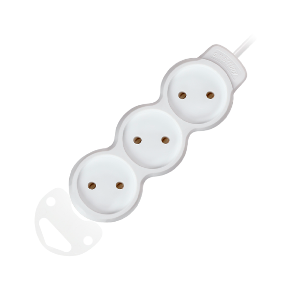 Удлинитель Smartbuy NEW 3р.Б/З 10A 7.0м ПВС 2x1мм² белый (1/30)