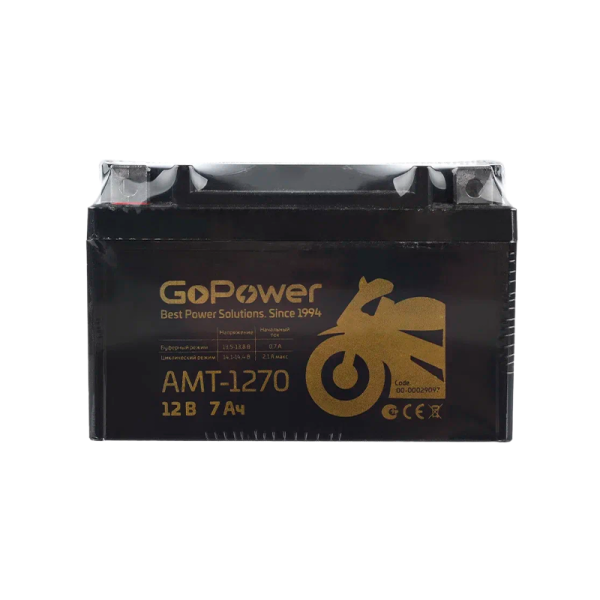 Аккумулятор для мототехники GoPower 12V 7Ah