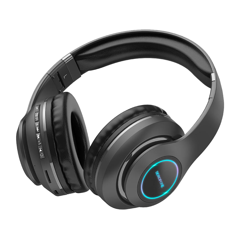 Наушники полноразмерные Borofone BO17 bluetooth 5.0 с микр. черный (1/36)