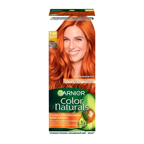 Краска для волос GARNIER Color Naturals 110мл 7.40 Пленит.-медный (1/12)