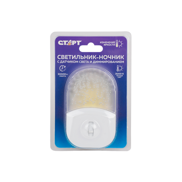 Ночник Старт Meteorite NL 2LED 220V диммируемый белый (1/20)