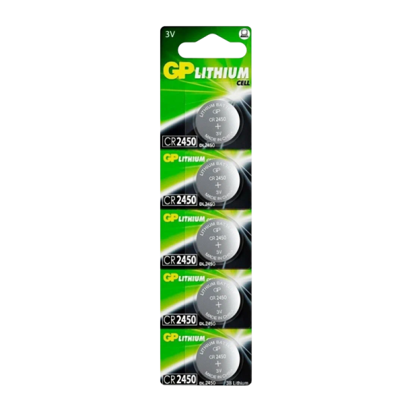 Батарейка GP CR2450 BL5 Lithium 3V (5/100/1000) R