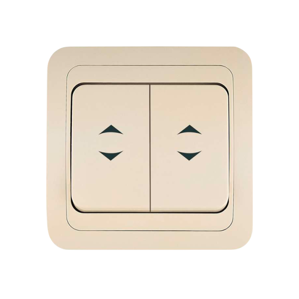 Выключатель Makel Mimoza 2-клав.10A пластик проходной кремовый 25026