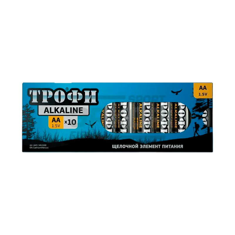 Батарейка Трофи LR6 AA BOX10 Alkaline 1.5V (10/300/18900)