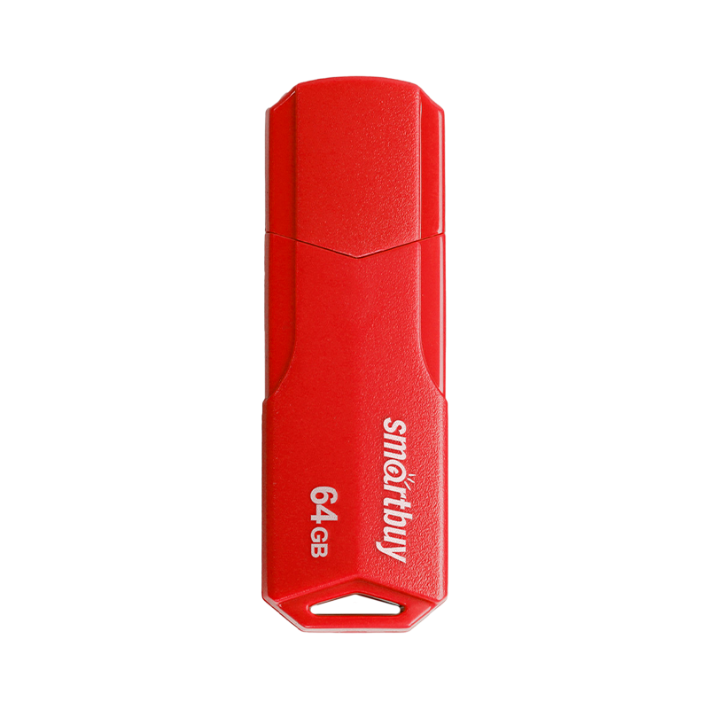 Флеш-накопитель Smartbuy Clue 64GB USB2.0 пластик красный