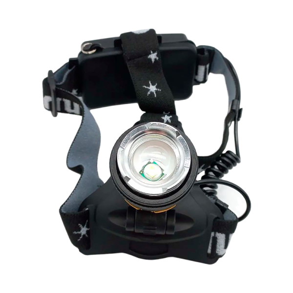 Фонарь налобный Облик 2081 10W COB от аккумулятора 3 режима+ZOOM черный