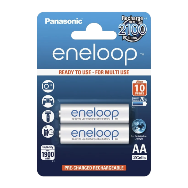 Аккумулятор предзаряженный RTU Panasonic HR6 AA BL2 NI-MH eneloop 1900mAh (2/16/192)