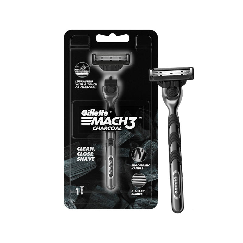 Бритва Gillette MACH3 Bright Glow Charcoal 3 лезвия 1 кассета ENG