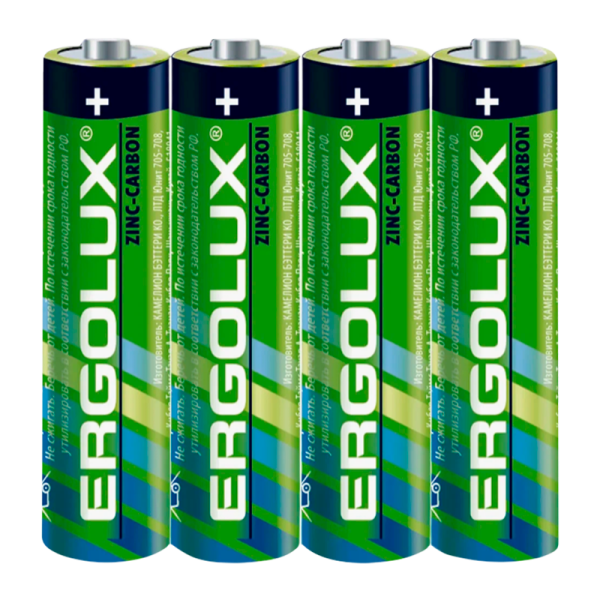 Батарейка Ergolux R6 AA Shrink 4 Heavy Duty 1.5V (4/60/960)