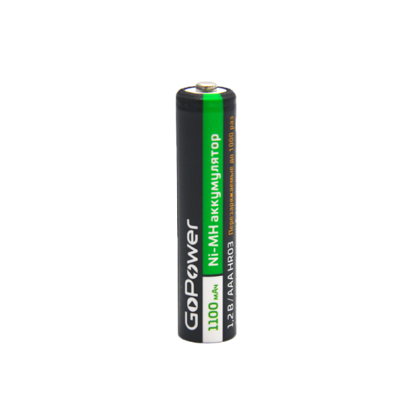 Аккумулятор бытовой GoPower HR03 AAA BL2 NI-MH 1100mAh (2/20/320)