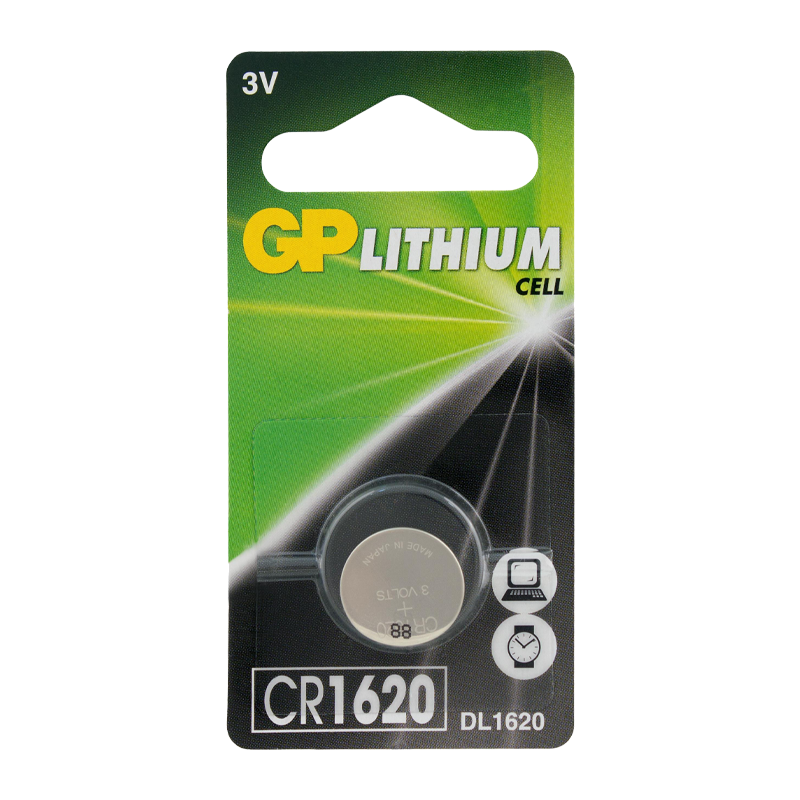 Батарейка GP CR1620 BL1 Lithium 3V (1/10/600)