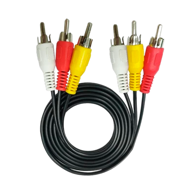 Кабель ENERGY POWER 3xRCA (m)-3xRCA (m) 1.5м ПВХ черный в пакете (1/600)