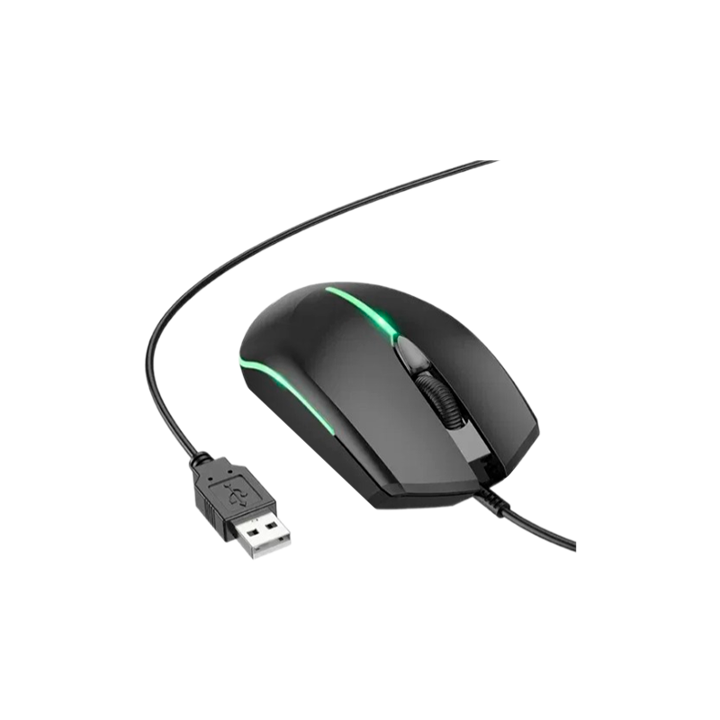 Мышь проводная Borofone BG10 классическая USB черный (1/20/80)
