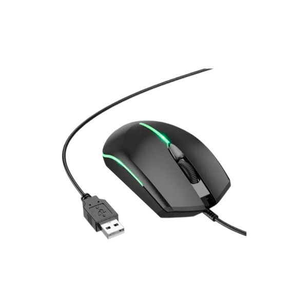 Мышь проводная Borofone BG10 классическая USB черный (1/20/80)