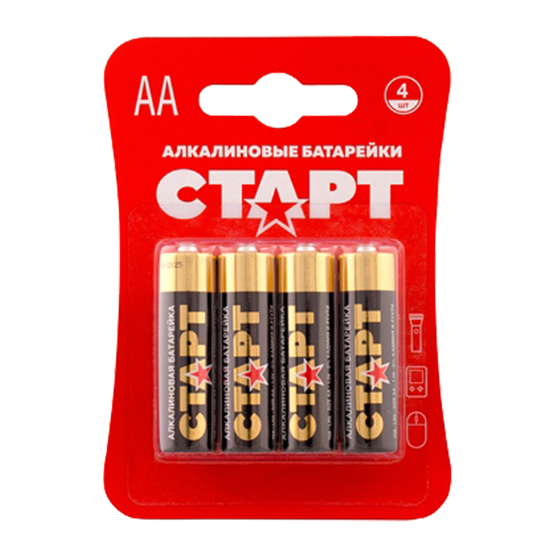 Батарейка Старт LR6 AA BL4 Alkaline 1.5V (4/40/720)
