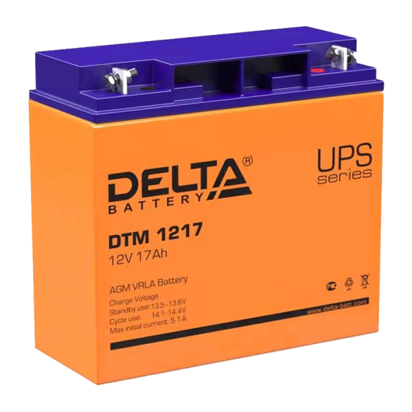 #Аккумулятор свинцово-кислотный Delta DTM 1217 12V 17Ah (1/2)