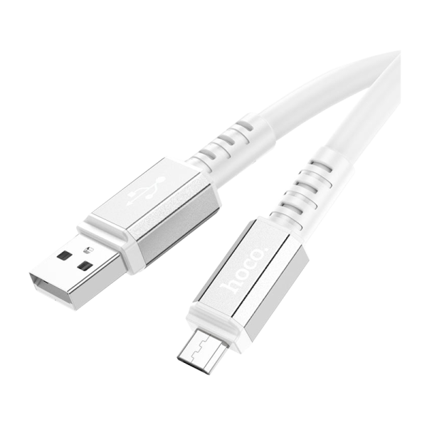 Кабель HOCO X85 USB (m)-microUSB (m) 1.0м 2.4A TPE белый (1/35/350)