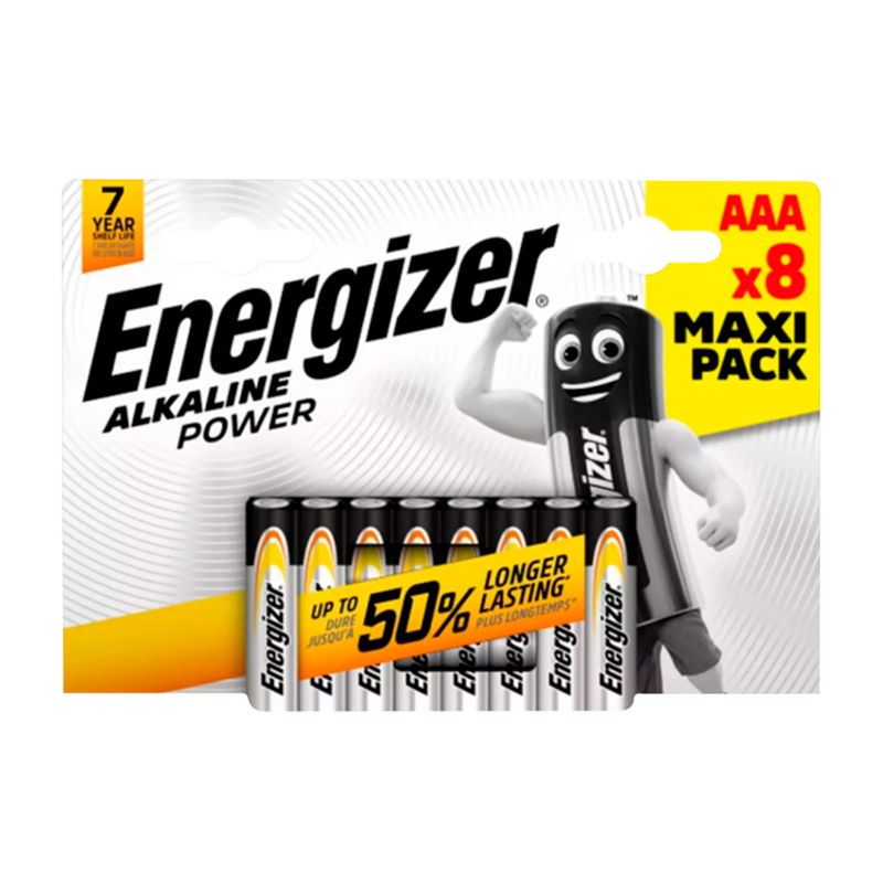 Батарейка Energizer Alkaline power LR03 AAA BL8 Alkaline 1.5V (8/96)