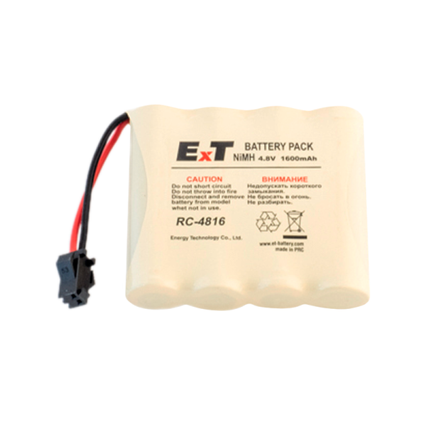 Аккумулятор ET RC-4816VTB BL1 белый большой, 4.8V, 1600mAh, Ni-Cd
