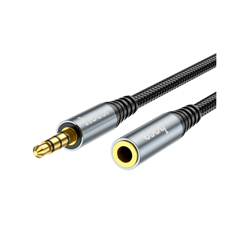 Кабель AUX HOCO UPA20 Jack 3.5mm (f)-Jack 3.5mm (m) 1.0м нейлон серый (1/31/310)