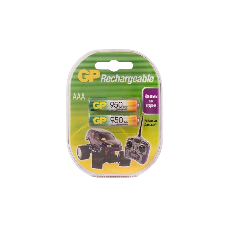 Аккумулятор бытовой GP HR03 AAA BL2 NI-MH 950mAh в бумажной упаковке (2/28/224)