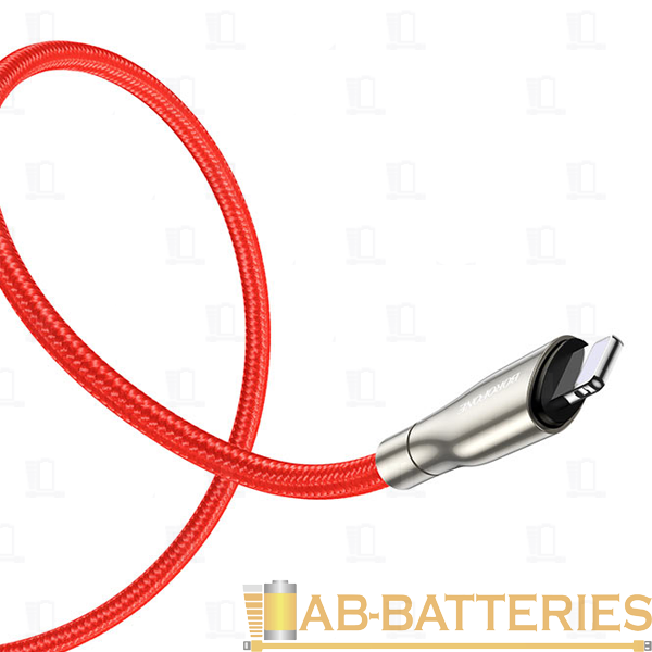 Кабель Borofone BX45 USB (m)-Lightning (m) 1.0м 2.4A нейлон красный (1/360)