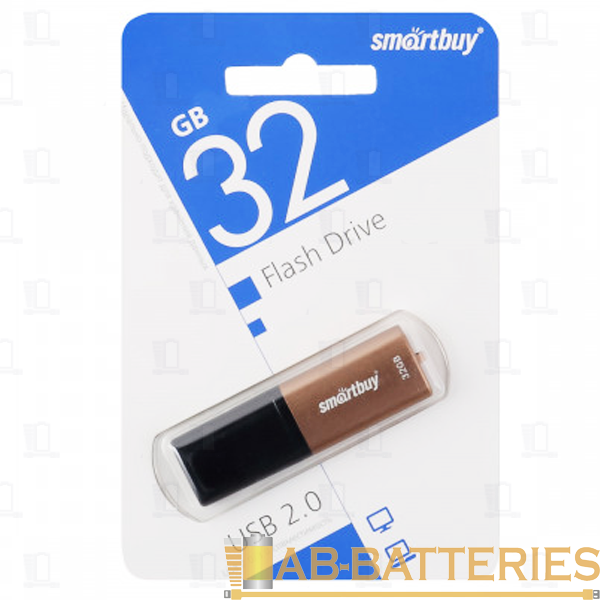 Флеш-накопитель Smartbuy X-Cut 32GB USB2.0 пластик коричневый