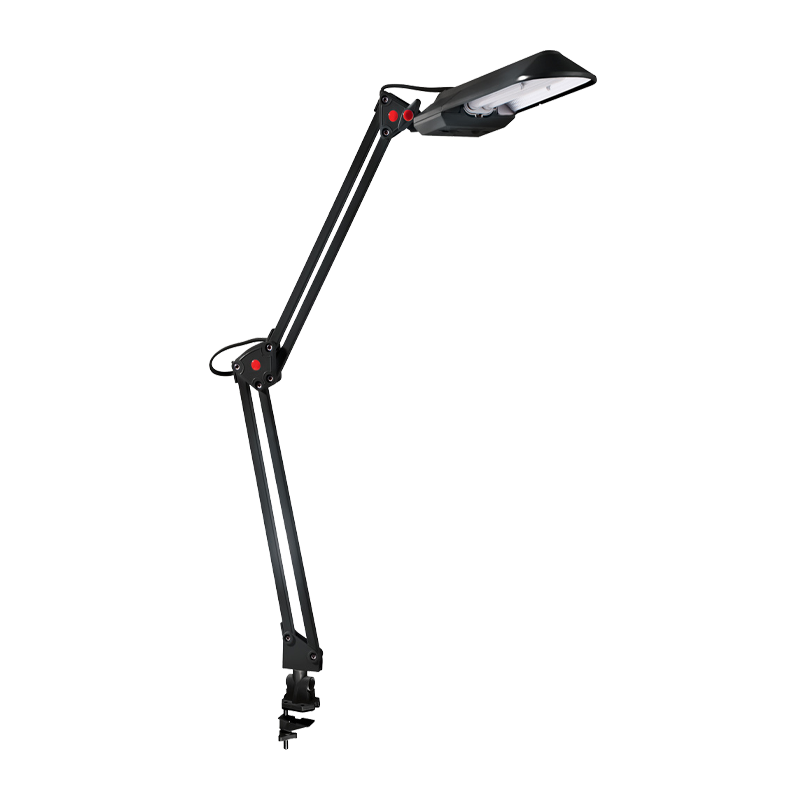 Светильник настольный Camelion KD-017C 11W 230V 2G7 струбцина +лампа черный (1/6)