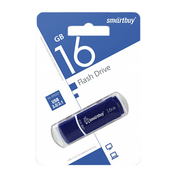 Флеш-накопитель Smartbuy Crown 16GB USB3.0 пластик синий