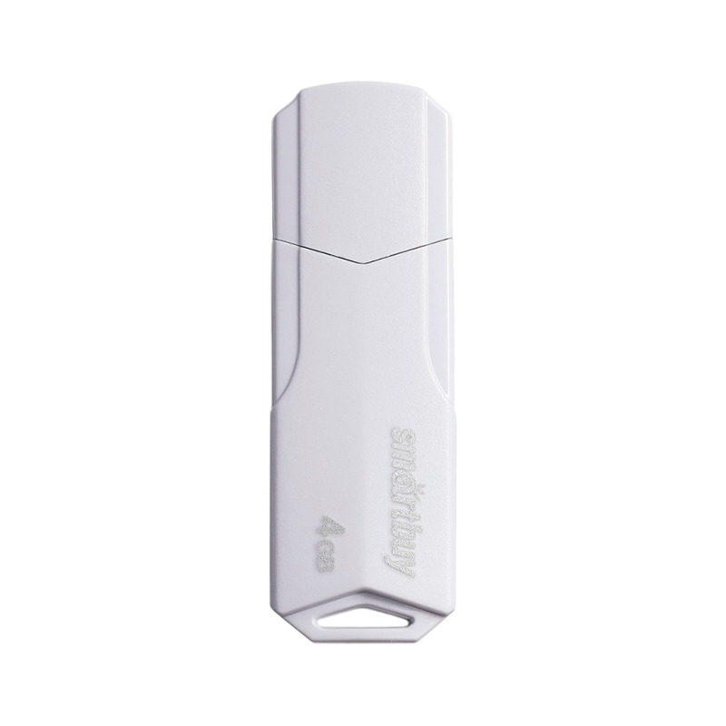 Флеш-накопитель Smartbuy Clue 4GB USB2.0 пластик белый