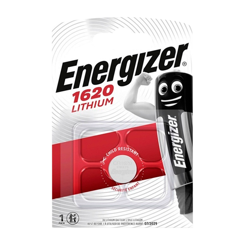 Батарейка Energizer CR1620 BL1 Lithium 3V (1/10/140)