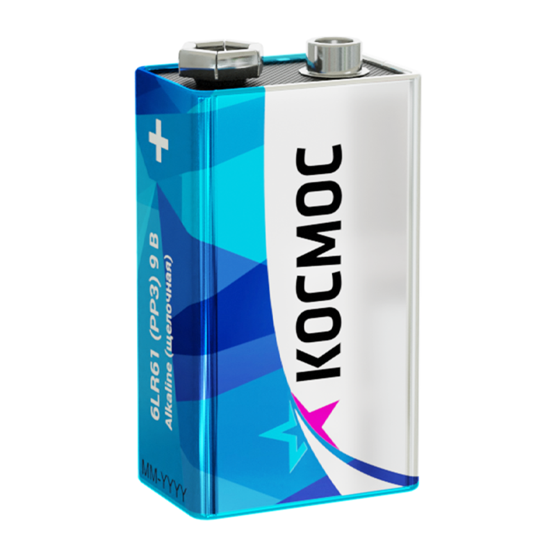 *Батарейка Космос Крона 6LR61 Shrink 1 Alkaline 9V (1/12/240) 