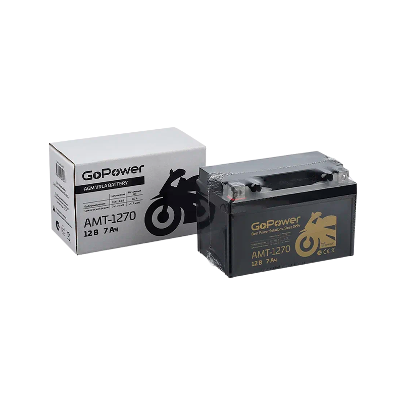 Аккумулятор для мототехники GoPower 12V 7Ah