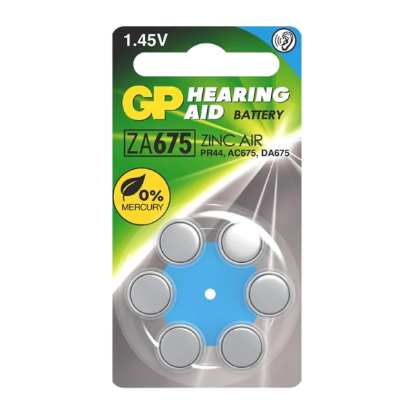 Батарейка GP ZA675 BL6 Zinc Air 1.45V (6/60/300/3000)