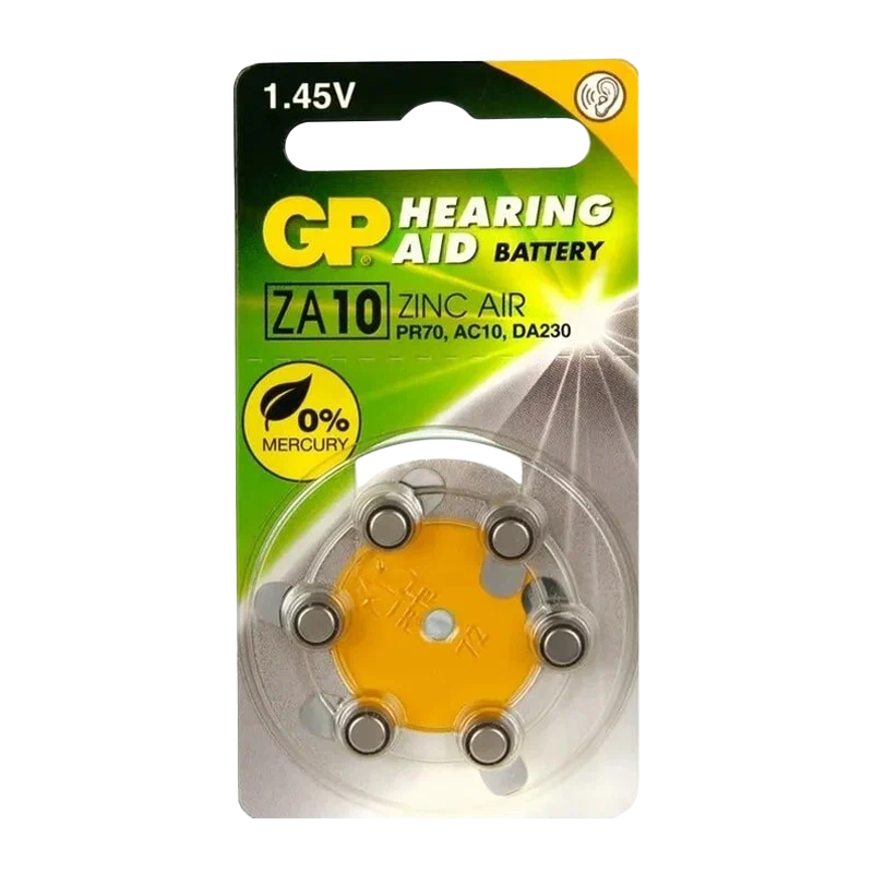 Батарейка GP ZA10 BL6 Zinc Air 1.45V (6/60/300/3000) R