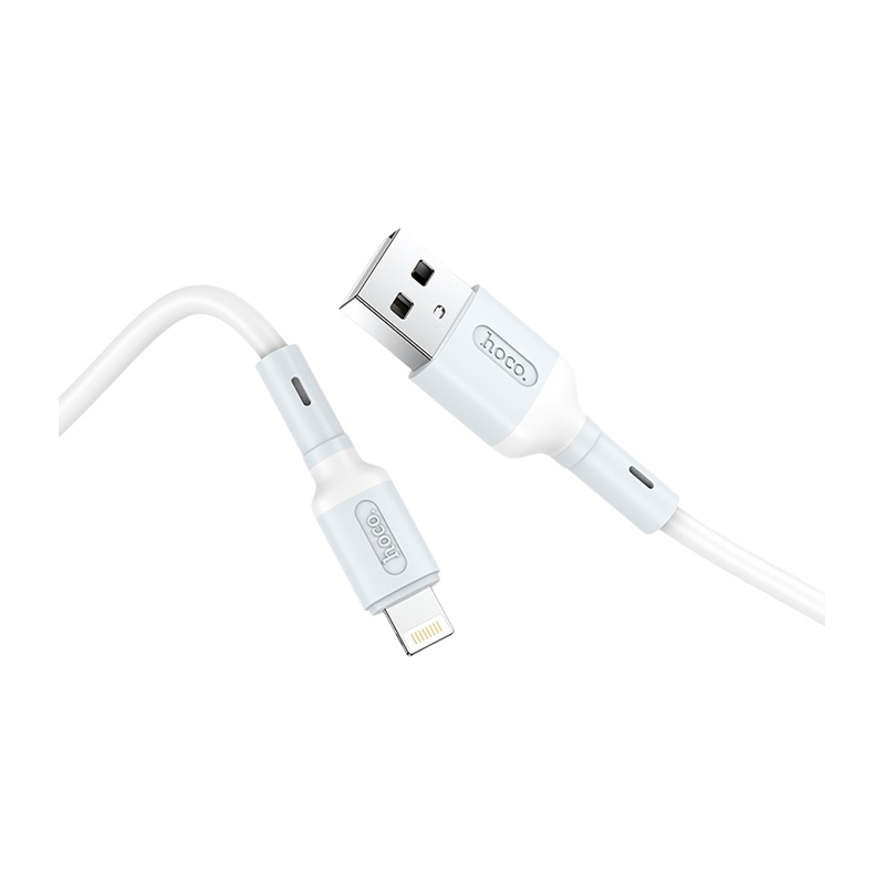 Кабель HOCO X65 USB (m)-Lightning (m) 1.0м 2.4A TPE белый (1/31/310)