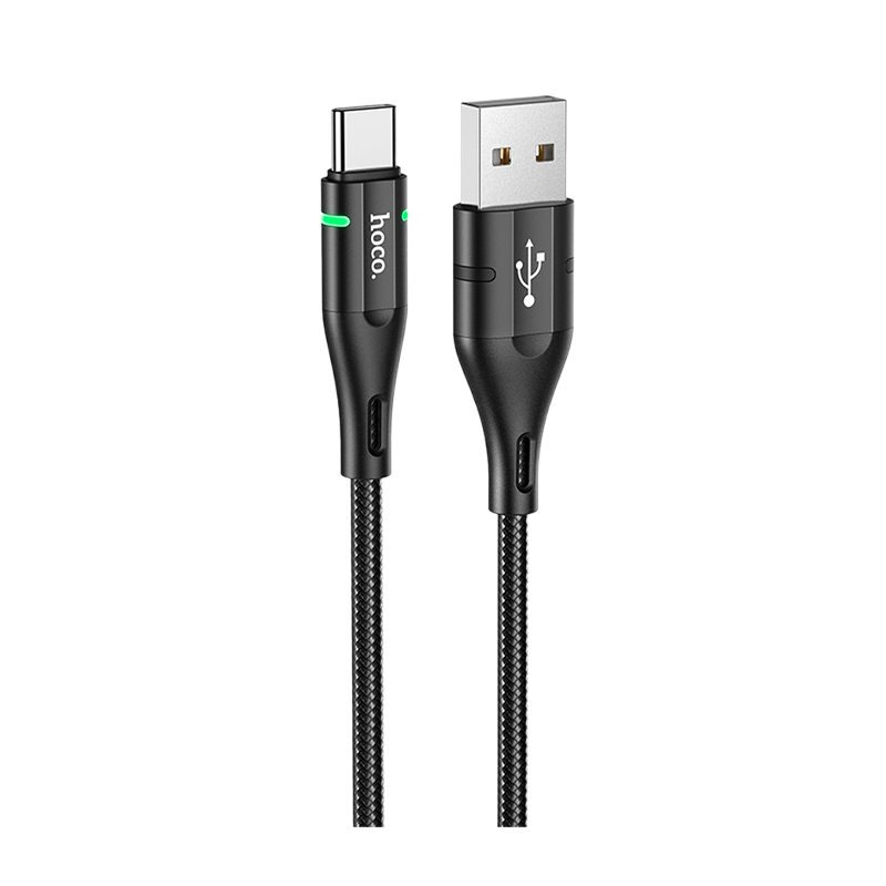 Кабель HOCO U93 USB (m)-Type-C (m) 1.2м 2.4A нейлон черный (1/22/220)