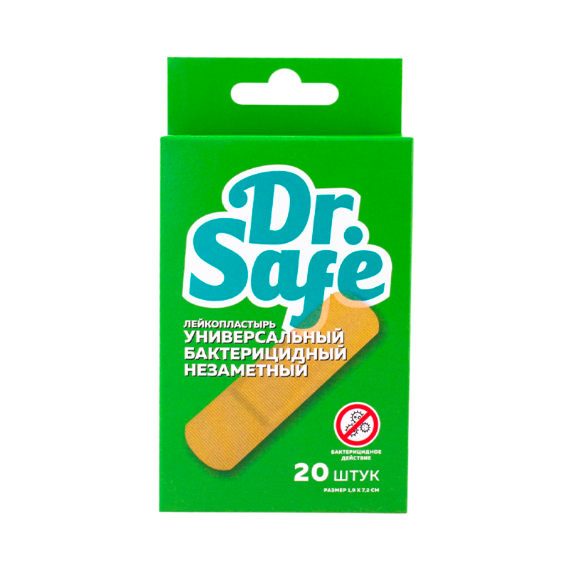 Dr.Safe Лейкопластырь №20 1.9х7.2 незаметный