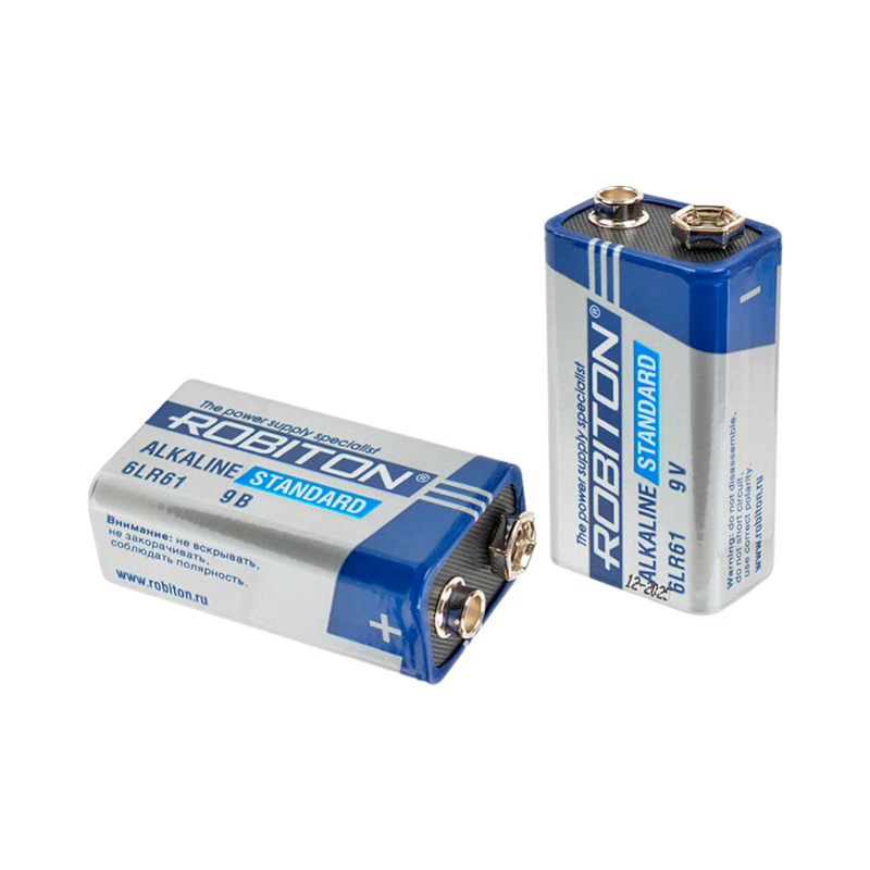 Батарейка ROBITON STANDARD 6LR61 BULK10, в упак 10 шт