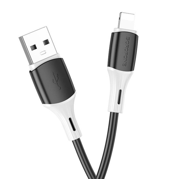 Кабель Borofone BX79 USB (m)-Lightning (m) 1.0м 2.4A силикон белый (1/360)