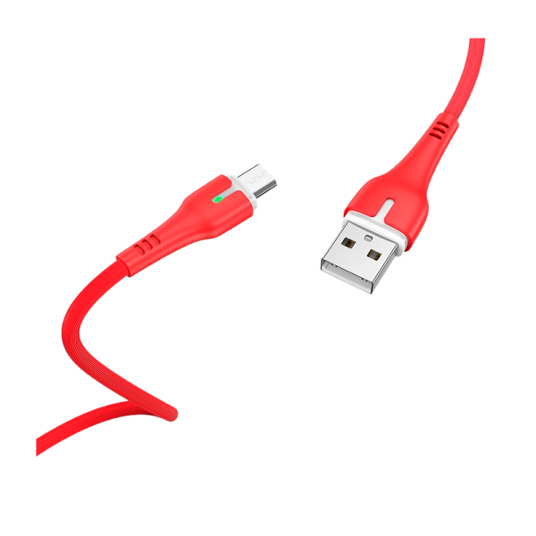 Кабель HOCO X45 USB (m)-microUSB (m) 1.0м 2.4A силикон красный (1/22/220)