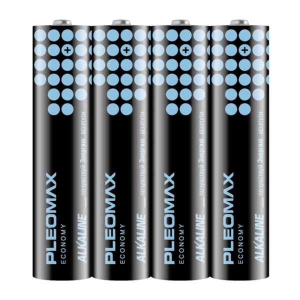 Батарейка Pleomax ECONOMY LR03 AAA Shrink 4 Alkaline 1.5V (4/48/960/46080)